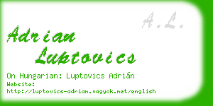 adrian luptovics business card